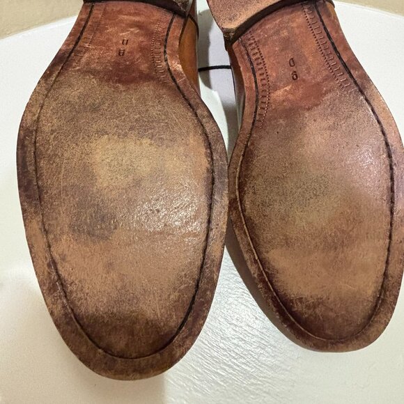 👞Cole Haan Men's Cap Toe Oxfords Brown Leather Size 9 Balmorals - Picture 7 of 9